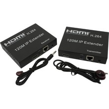 Удлинитель HDMI (Extender) по витой паре (RJ45) 120м (black)